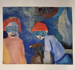 Original Paul Edelstein Oil Painting From 1980s , Signed , Titled “ Mars „