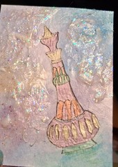ACEO Art Card I DREAM OF JEANNIE bottle Genie inside a bottle
