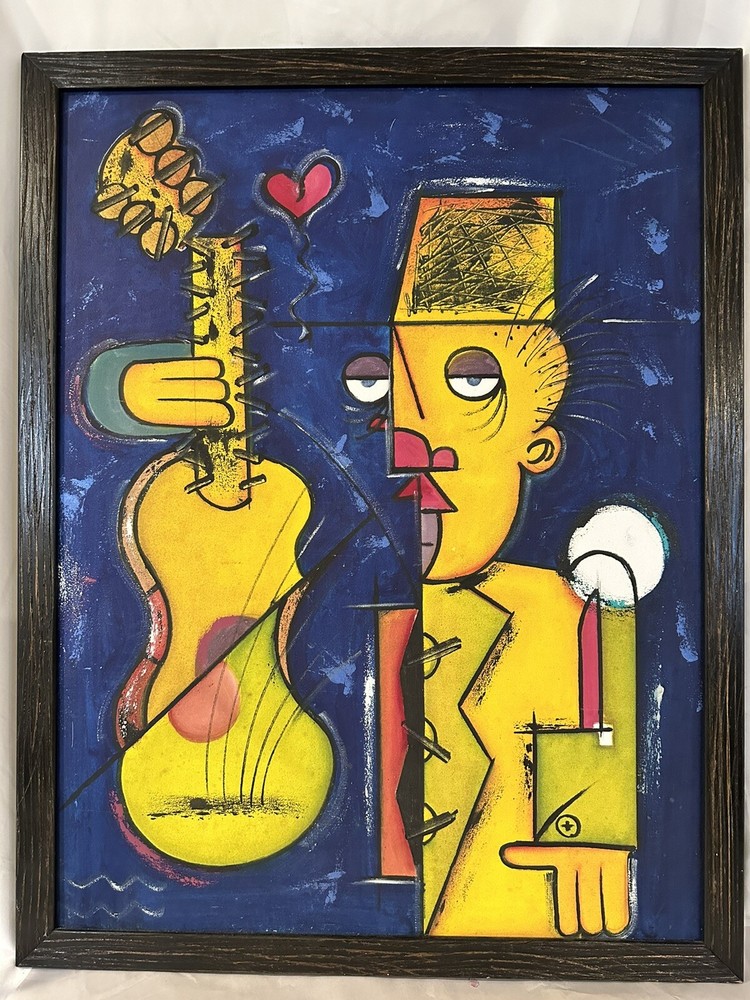 Love Serenade Canvas Cubism Original Art Painting Picasso Style 28″x36″