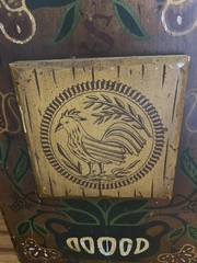Late 18th Century Folk Art style Pennsylvania Dutch Painting in Wood Fraktur