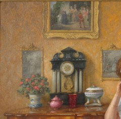 Karl Maria Schuster (1871-1953) „Lady reading in interior“, oil on canvas, 1926