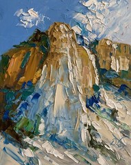 California Impressionist Oil Painting Dorothy Mountains