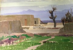 Gouache Painting In Desert Chernikov Vladimir Mikhailovich Artist Original n918