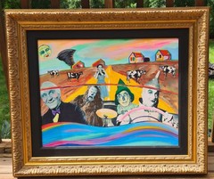 Nelson De La Nuez Original Ditching Dorthy Signed Fingerprint Street Pop Art