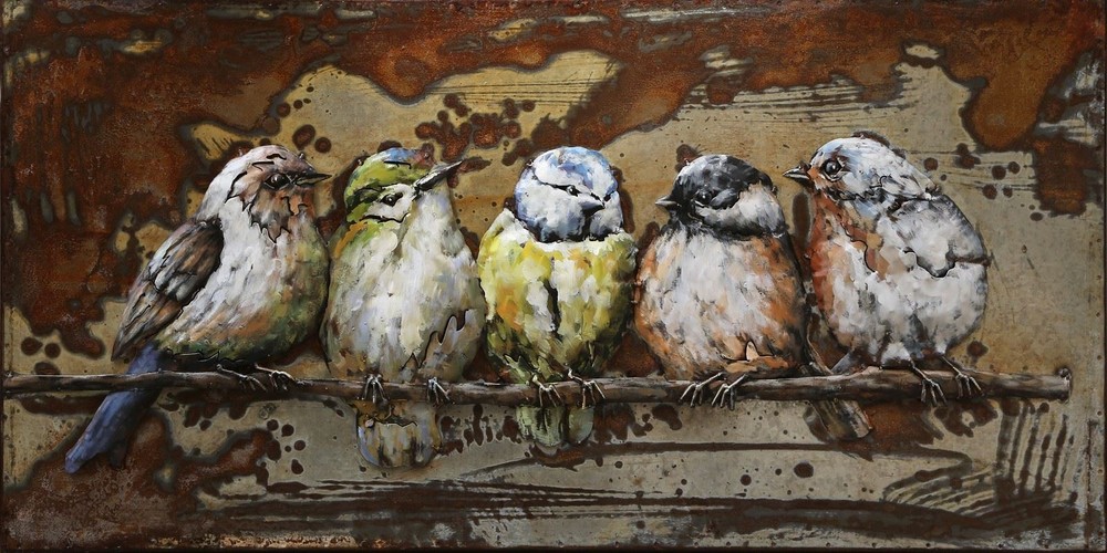 Bird Decoration Creative Wall Hanging Three-Dimensional Wall Living Room Decor