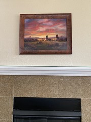 Heinie Hartwig 18 X 24 Western Oil painting on Board. “South Dakota Sundown”