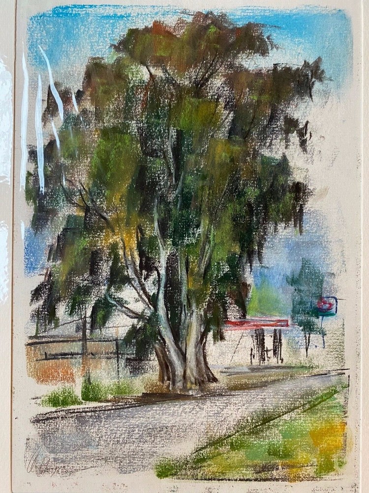 Franz Ehmke *1928 -2018 Greece Eucalyptus on the Road to Tiryus