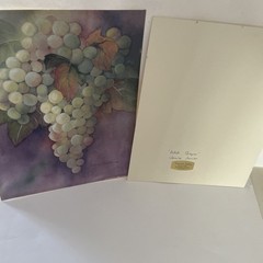 Janice Sumler White Grapes Painting Print. 11” X 14” Signed Reproduction EUC