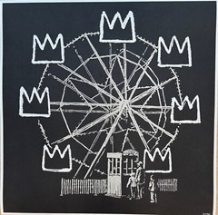 BANKSY „Banksquiat“(Gray/Black)- Screenprint- Signed Grafitti Street Art-Beauty