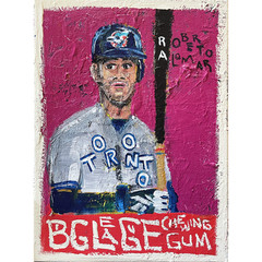 Roberto Alomar – Original Acrylic on Canvas 12x9in by Sergio Santos