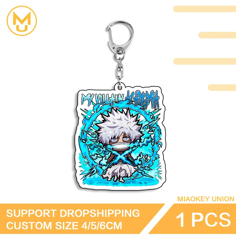 Creative Anime Figure Blue Style Double Sided Acrylic Keychain Cosplay DIY Props