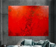 Mark Little Original Giant Canvas Painting 84”X62” (7 Foot) Abstract Modern XL