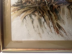 ORIGINAL MCM LORRAINE FIEGE ABSTRACT IMPRESSIONIST LANDSCAPE WATERCOLOR SIGNED