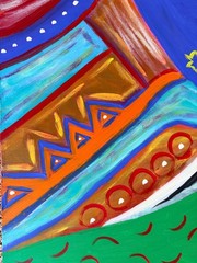 Original Southwest Folk Art Painting Hope Strickland 24×30 Canvas Contemporary D