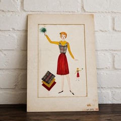 1963 Scholastic Art Fashion Illustration – Fabric Swatches – Ohio H.M. Award
