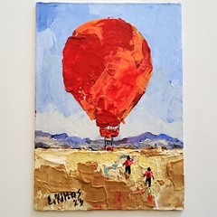Original Painting Aerostat Cappadocia Journey Acrylic Modern Wall Art Hand made