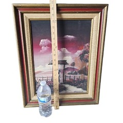 Vintage H. Dominguez Santo Domingo Dominican Republic Village Woman Oil Painting