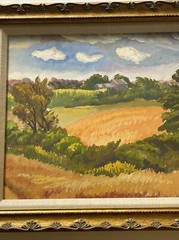 ANTIQUE PAINTING JO CAIN 1930’S WPA ARTIST Regionalism Farm Famous LANDSCAPE