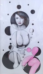art 127 original painting 40×23 cm TM watercolor paper mixed media