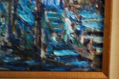 FRAMED ORIGINAL OIL VIEW OF COLONIAL SANTIAGO, ORIENTE, CUBA ARTIST: HECTO VIDAL