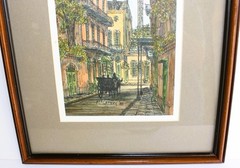 James JIM McCaffery WATERCOLOR INK SIGNED DATED 1983 New Orleans French Quarter