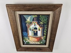 Vintage Original Signed Rubetta Ruben Tapia Oil Painting 18×15 Framed Art