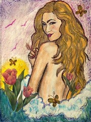 Art, Painting, „Dream 4″ – giclee on canvas 18″x 22“ by Yelena Berzon