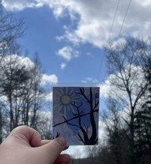 ACEO „Time Stands Still“ acrylic paint, landscape style aceo card