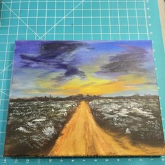 „Mississippi Sunset” Original Acrylic Painting 11×14 Canvas Signed