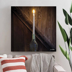 Candle Flame by Steven a Heller 1-Piece Unframed Canvas Drawing Print 30 In. X 3