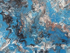 Original Acrylic Pour Painting Abstract Art signed canvas