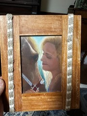Girl with Beloved Horse Signed Giclee Print of Original Oil Painting frame 9×11