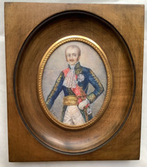 Miniature by DUVIVIER PORTRAIT of PRINCE Eugene de BEAUHARNAIS Oil Signed