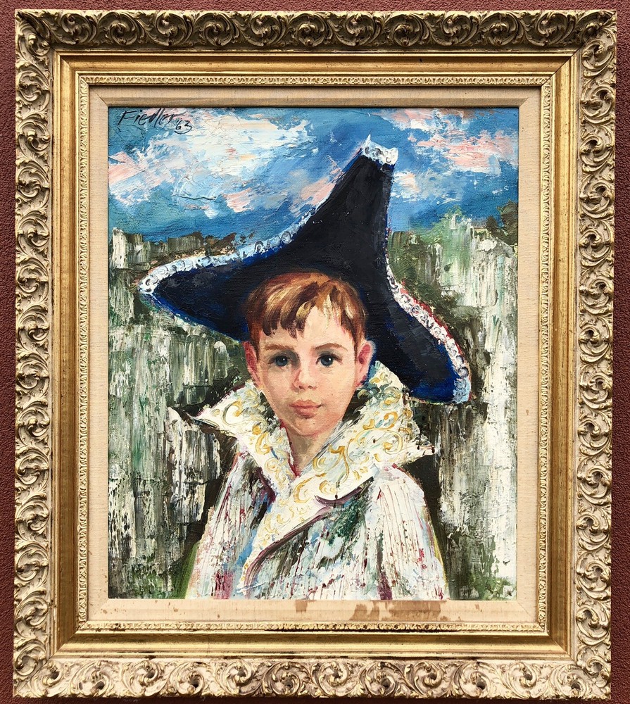 Herbert Fiedler (Dutch 1891-1964) Oil on Canvas Portrait Of a Boy