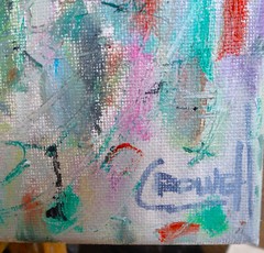 DON’T WALK AWAY 8×10 canvas original Abstract art oil painting signed Crowell