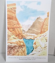 Watercolor Art Religious Nature Prints Set Of 3 Signed 11.5 X 8 Inches Approx