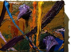 ORIGINAL OIL█PAINTING VINTAGE ART█SIGNED IMPRESSIONIST POP█ABSTRACT MODERN DECO