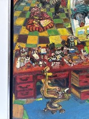 Mid Century Expressionist Painting Abstract Portrait Modernist Modernism Mystery