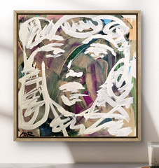 CORBELLIC Young Woman 12×12 Original Abstract Cubism Portrait Fine Art Painting