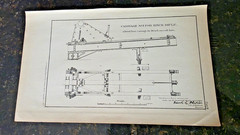 Antique 1878 War Dept Carriage No. 22 for 8-Inch Rifle Engineering Print 6×9