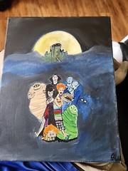 Hotel Transylvania Movie Acrylic Painting 11×14