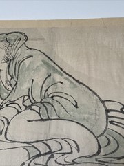 ANTIQUE DRAWING PAINTING JAPANESE MASTERFUL UNSIGNED POSSIBLY KUNIYOSHI WOMAN