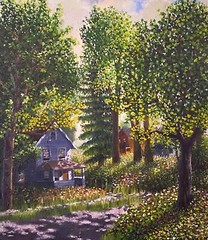 Original oil painting-Contemporary oil on canvas-Landscape and forest painting.