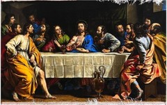 Luxurious Hand-Woven Persian Silk Rug Featuring ‚The Last Supper‘ – 100×150 cm