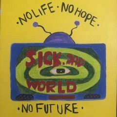 Vintage 1990s Original Canvas Painting Daria MTV Sick Sad World Nostalgic 12×16