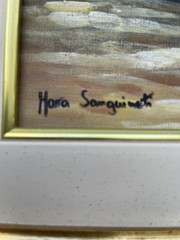 MARA SANGUINETI Original SIGNED Oil Painting Frame Is 18” x 14”