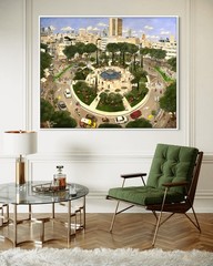 Helena Liberman Original Oil „Tel Aviv (Dizengoff Square)“ COA 160x130cm