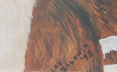 Ca.1975 Watercolour Portrait Of Inuk Man „Ahigiak“ By Clay Baldwin (W91)