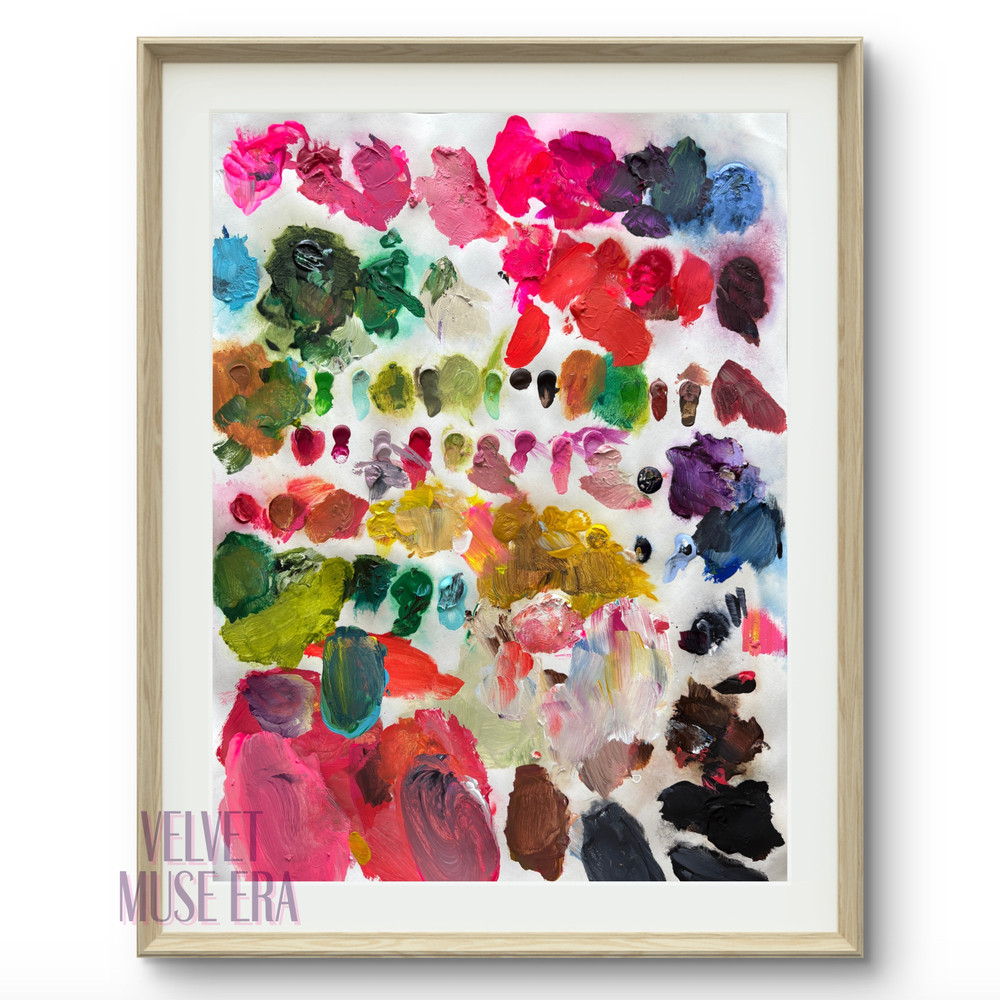 Velvet Muse Era Artist Palette 12×16 Original Art Paint Textured Wall Home Decor