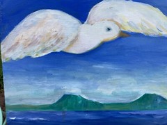 “ Island Lady “Original Oil Painting LARGE 28”x22”On Canvas Handmade